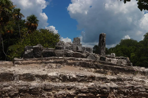 Mayo 2023 Cancn Quintana Roo Zona Arqueolgica Meco Yacimiento Arqueolgico — стоковое фото