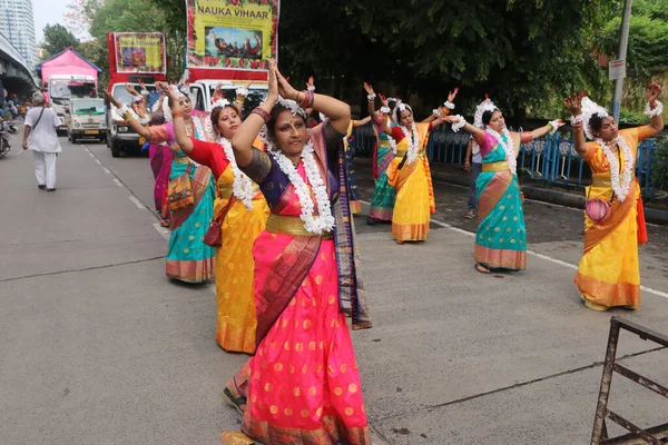 Junho 2023 Kolkata Índia Devotos Russos Ucranianos Participam Festival Iskcon — Fotografia de Stock