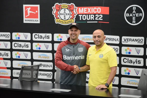 Luglio 2022 Città Del Messico Messico Allenatore Della Bayer Leverkusen — Foto Stock