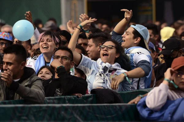 Décembre 2022 Mexico Mexique Les Supporters Argentins Assistent Fan Fest — Photo
