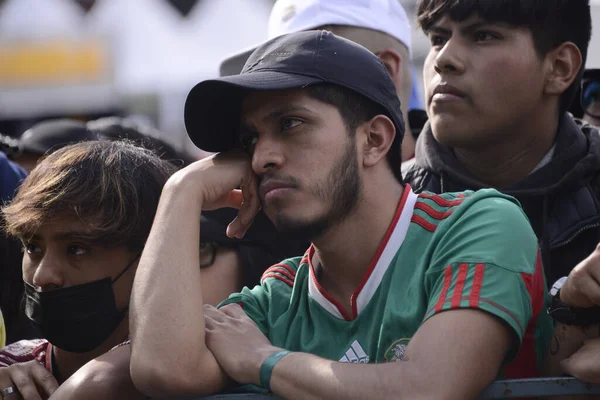 Listopadu 2022 Mexico City Mexiko Mexičané Fanoušci Účastní Fifa Fan — Stock fotografie