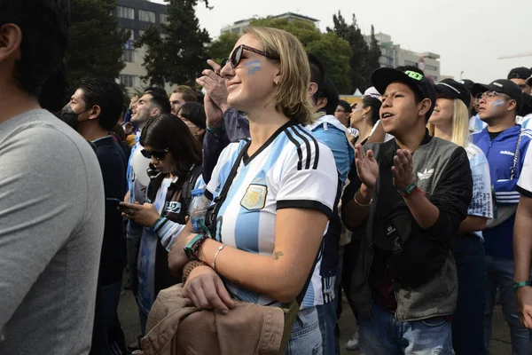 December 2022 Mexico Stad Mexico Argentijnse Fans Wonen Het Fifa — Stockfoto