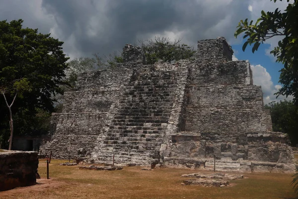 Mayo 2023 Cancún Quintana Roo Zona Arqueológica Meco Sitio Arqueológico — Foto de Stock