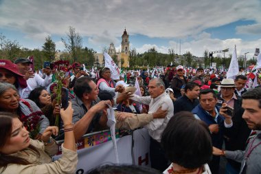 26 Ağustos 2023 Toluca, Meksika: Adan Augusto Hernandez, Dördüncü Dönüşüm Savunması 'nın koordinatörü.