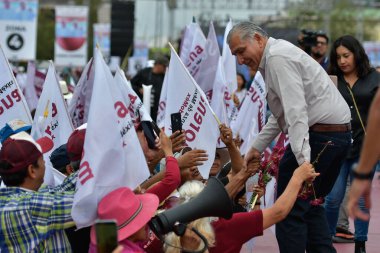 26 Ağustos 2023 Toluca, Meksika: Adan Augusto Hernandez, Dördüncü Dönüşüm Savunması 'nın koordinatörü.