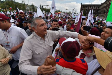 26 Ağustos 2023 Toluca, Meksika: Adan Augusto Hernandez, Dördüncü Dönüşüm Savunması 'nın koordinatörü.