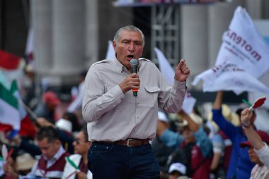 26 Ağustos 2023 Toluca, Meksika: Adan Augusto Hernandez, Dördüncü Dönüşüm Savunması 'nın koordinatörü.