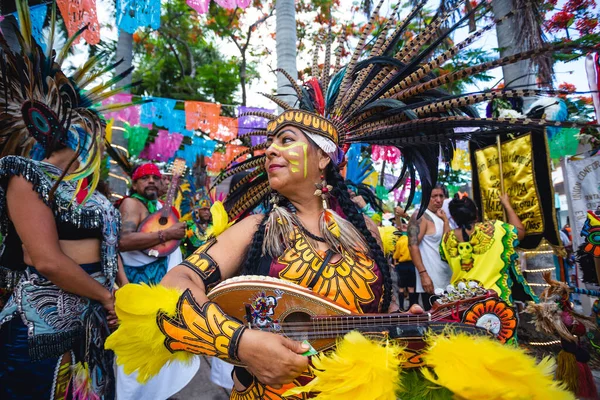 Июля 2022 Года Плайя Дель Кармен Мексика Люди Принимают Участие — стоковое фото
