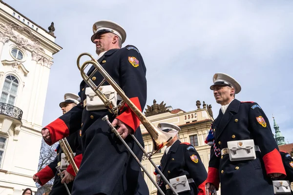 Tschechische Militärs Während Einer Militärparade Prag Der Hauptstadt Der Tschechischen — Stockfoto