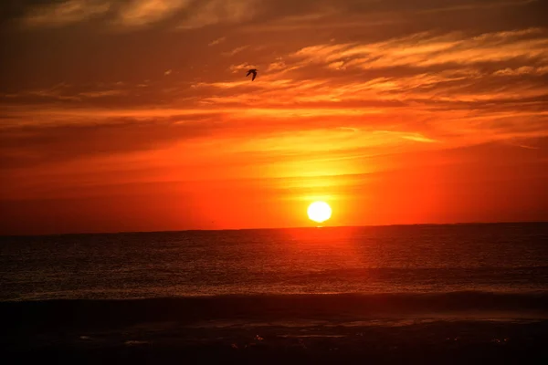 Pandangan Umum Tentang Matahari Terbenam Pantai Mazunte Surgawi Tempat Yang — Stok Foto