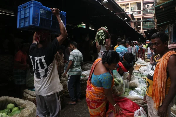 July 2023 Kolkata India Wholesale Vegetable Market — Stock Photo, Image