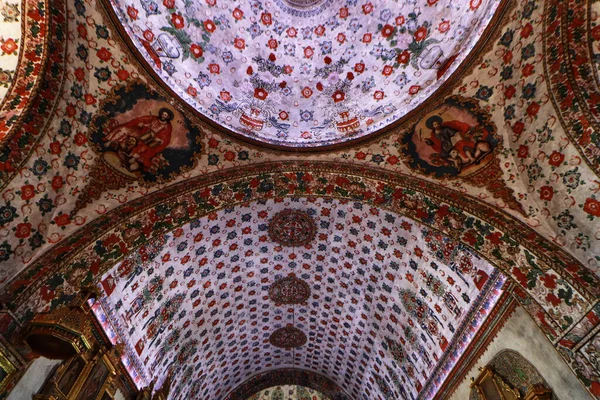 Detalhes Arte Barroca Interior Igreja San Jeronimo Tlacochahuaya Localizado Município — Fotografia de Stock