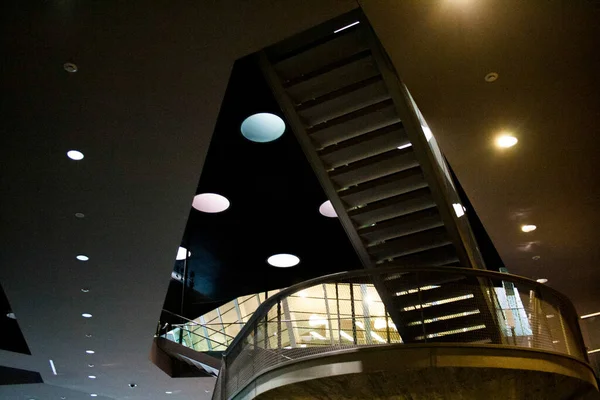 Ночной Вид Здание Виль Ренн Франция Eyepix Group — стоковое фото