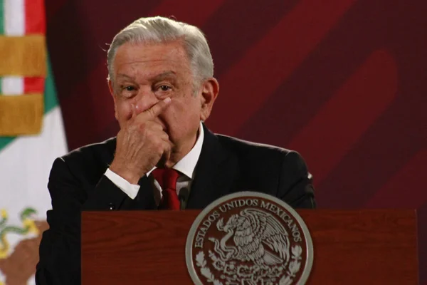 Srpna 2023 Mexico City Mexiko Prezident Mexika Andres Manuel Lopez — Stock fotografie
