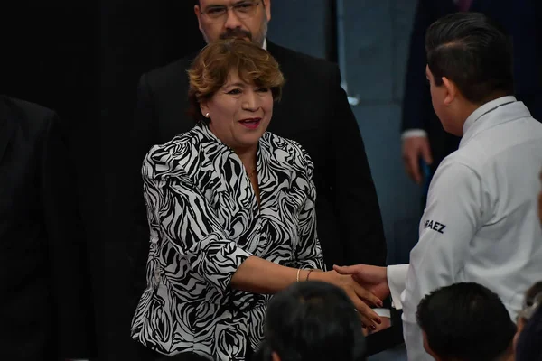 Září 2023 Toluca Mexiko Delfina Gmez Zvolená Guvernérka Státu Mexiko — Stock fotografie