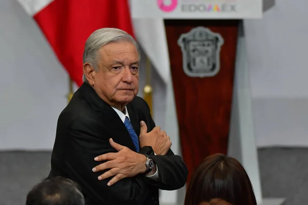 Szeptember 2023 Toluca Mexikó Andres Manuel Lpez Obrador Mexikó Elnöke — Stock Fotó