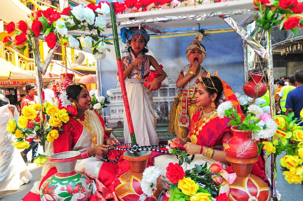 September 2023 Sylhet Bangladesh Young Children Dress Radha Krishna Colorful — Stock Photo, Image