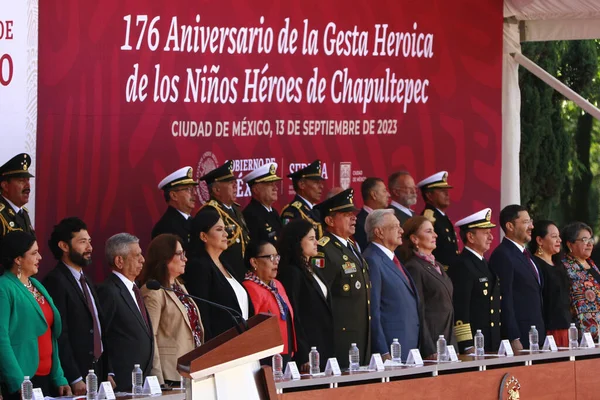 Mexico City Mexico September 2023 President Mexico Andres Manuel Lopez — Stock Photo, Image