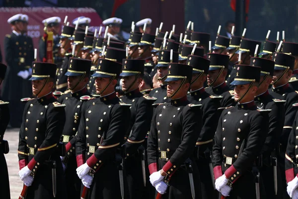 Mexiko Stadt Mexiko September 2023 Kadetten Des Heroischen Militärkollegs Während — Stockfoto