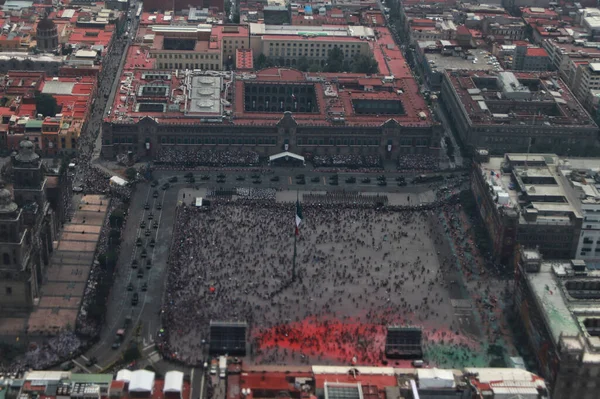 September 2023 Mexiko Stadt Mexiko Militärluftparade Anlässlich Der Zivil Militärischen — Stockfoto