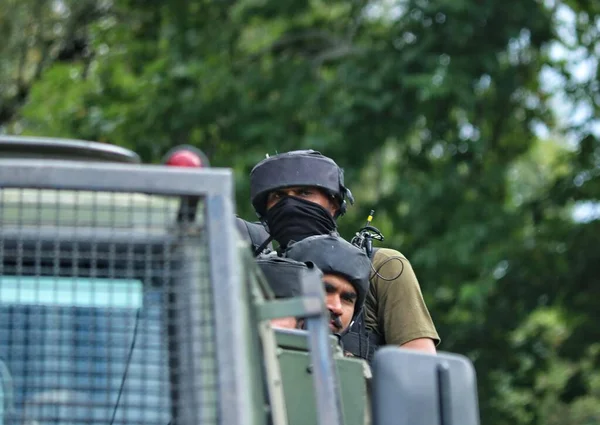 Settembre 2023 Srinagar Kashmir India Soldati Dell Esercito Indiano Lasciano — Foto Stock