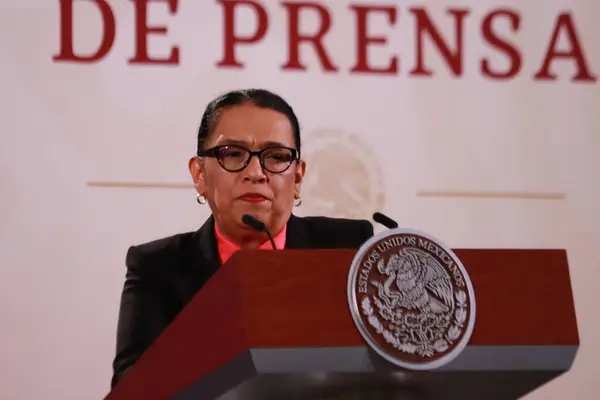 Eylül 2023 Mexico City Meksika Yurttaşlık Güvenliği Sekreteri Rosa Zlanda — Stok fotoğraf