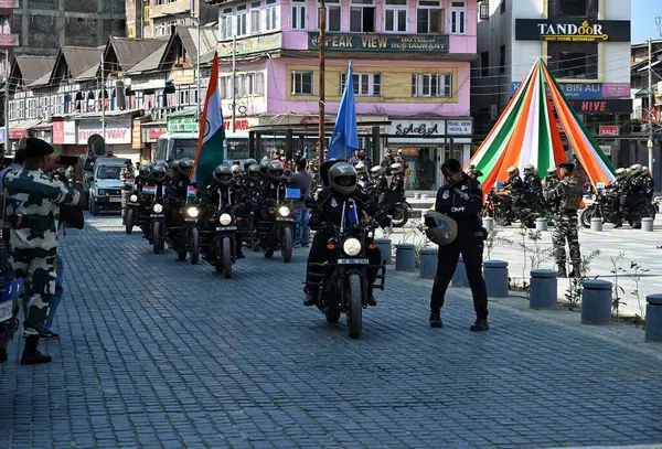 Octubre 2023 Srinagar Cachemira India Mujeres Fuerza Policía Reserva Central — Foto de Stock