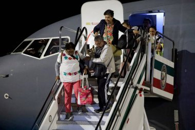 October 11, 2023, Municipality of Zumpango, State of Mexico, Mexico: Mexicans repatriated from Israel in the face of the war with the Hamas group in the Gaza Strip. clipart