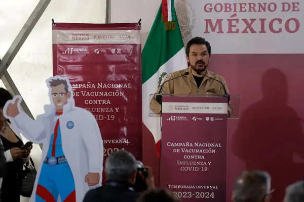 Października 2023 Mexico City Meksyk Dyrektor Meksykańskiego Instytutu Zabezpieczenia Społecznego — Zdjęcie stockowe