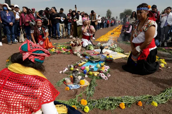 Outubro 2023 Cidade México México Pessoas Presidem Cerimônia Bênção Pré — Fotografia de Stock