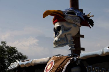 20 Ekim 2023, Puebla Eyaleti, Meksika: Puebla eyaletinde Atlixco belediyesinde çeşitli karakterleri temsil eden anıtsal katrinalar