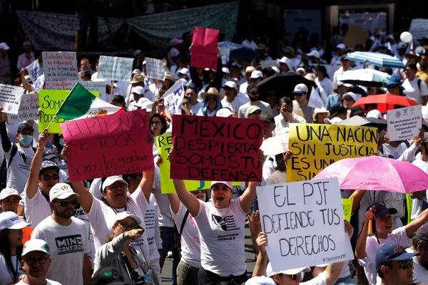 Oktober 2023 Mexico City Mexico Duizenden Arbeiders Van Rechterlijke Afdeling — Stockfoto