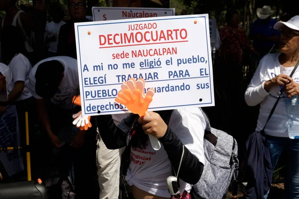 Oktober 2023 Mexico City Mexico Duizenden Arbeiders Van Rechterlijke Afdeling — Stockfoto