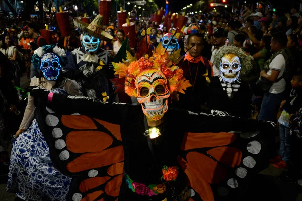 Октября 2023 Года Мехико Мексика Участники Одетые Катрина Принимают Участие — стоковое фото