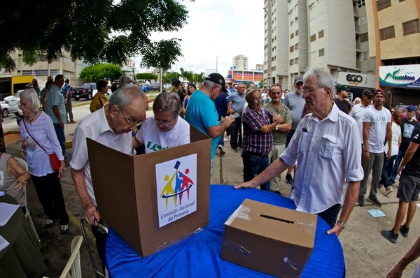 Октября 2023 Года Зулия Венесуэла Венесуэльские Избиратели Принимают Участие Голосовании — стоковое фото