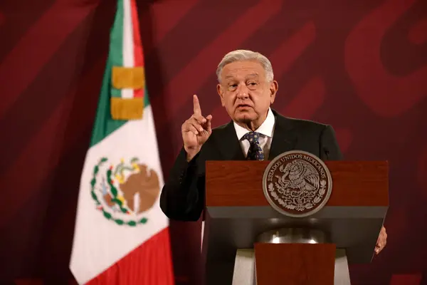 Października 2023 Mexico City Meksyk Prezydent Meksyku Andres Manuel Lopez — Zdjęcie stockowe