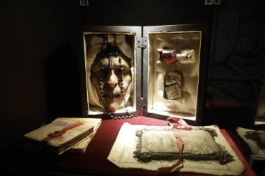 26 Ekim 2023, Mexico City, Meksika: Malleus Maleficarum Exhibition, Mexico City 'deki Ulusal Özerk Üniversitesi Müzesi' nin Cadı ve Büyücülerin Tarihi