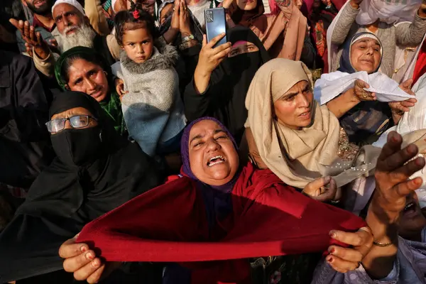 Ottobre 2023 Srinagar Kashmir India Devoti Musulmani Pregano Come Sacerdoti — Foto Stock