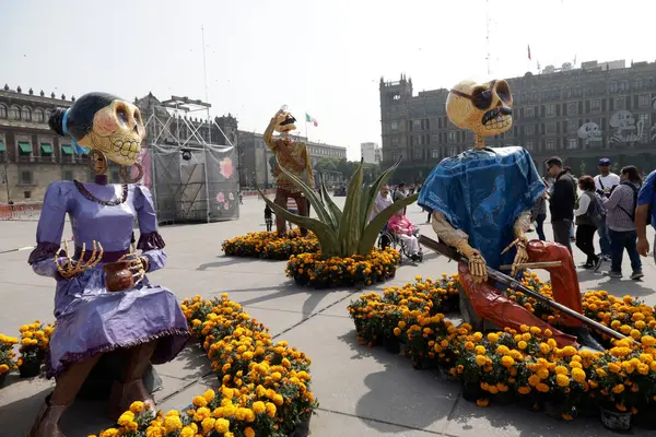 Noviembre 2023 Ciudad México México Ofrenda Monumental Para Fiesta Del —  Fotos de Stock