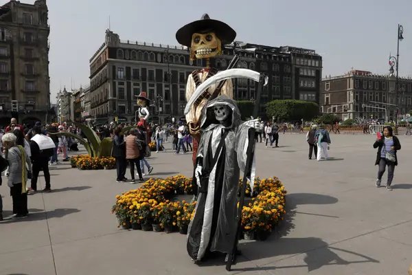 Kasım 2023 Mexico City Meksika Ölüler Günü Için Anıtsal Teklif — Stok fotoğraf