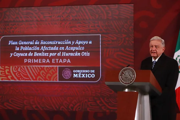 November 2023 Mexico City Mexico Mexico President Andres Manuel Lopez — Stock Photo, Image