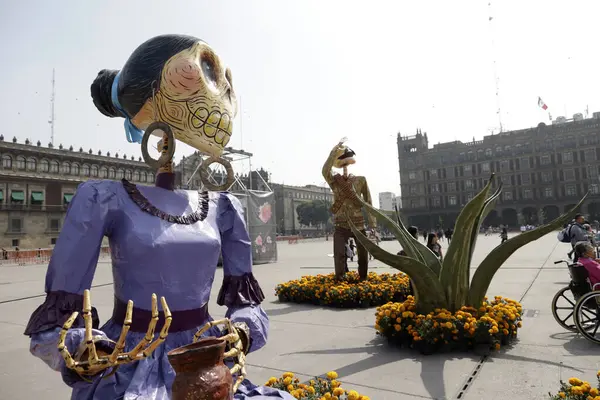 Ноября 2023 Года Мехико Мексика Монументальное Приношение Дню Мертвых Посвященное — стоковое фото