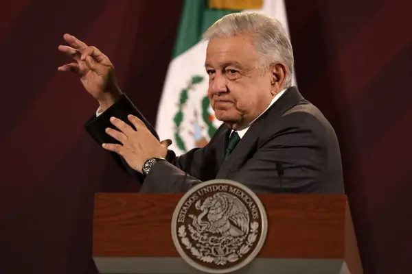 November 2023 Mexiko Stadt Mexiko Mexikos Präsident Andres Manuel Lopez — Stockfoto