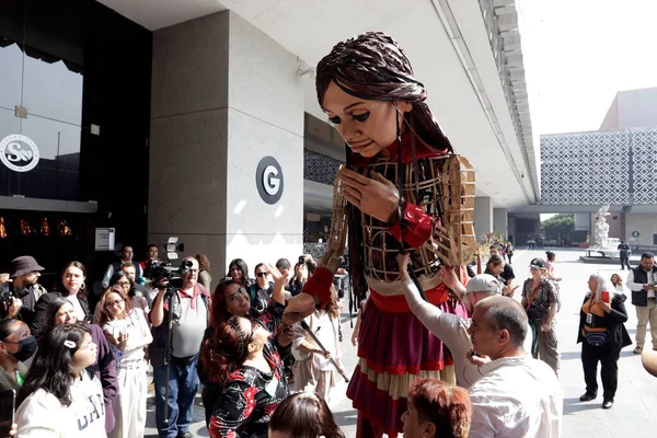 November 2023 Mexico City Mexico Little Amal Giant Puppet Year — Stock Photo, Image