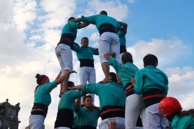 21 Kasım 2023, Mexico City, Meksika: Vila Franca Castellers Meksika 'nın zcalo şehrinde 