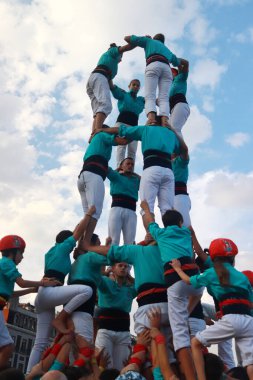 21 Kasım 2023, Mexico City, Meksika: Vila Franca Castellers Meksika 'nın zcalo şehrinde 