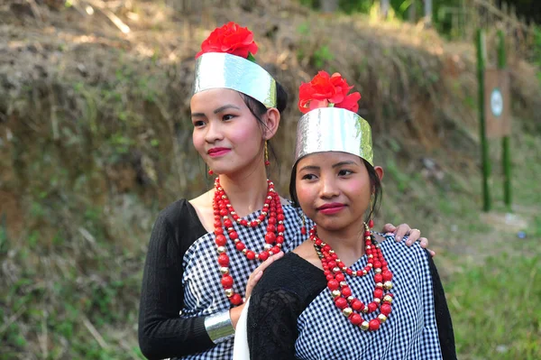 November 2023 Sylhet Bangladesh Khasi Tribe Pryder Med Sin Traditionella — Stockfoto