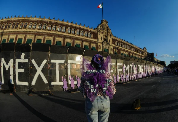 Novembre 2023 Mexico Mexique Une Femme Participe Une Manifestation Pour — Photo