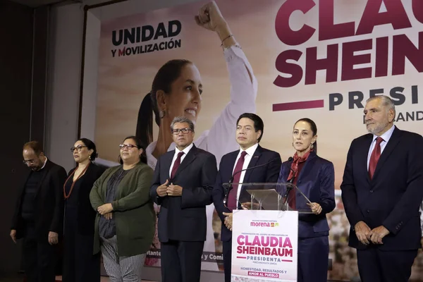 Kasım 2023 Mexico City Meksika Ulusal Yenilenme Hareketi Partileri Şçi — Stok fotoğraf
