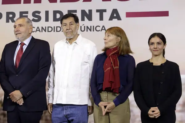 Мехико Ноября 2023 Единственный Кандидат Президенты Мексики Коалиции Морены Лейбористской — стоковое фото